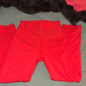 Red lululemon leggings size 4, 21” inseam